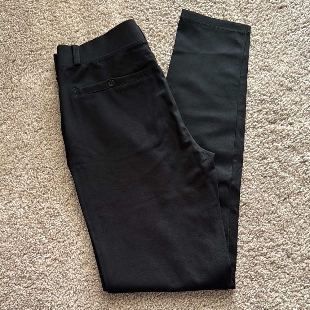 Women's Black Slim Fit Pants - Picture 3 of 3